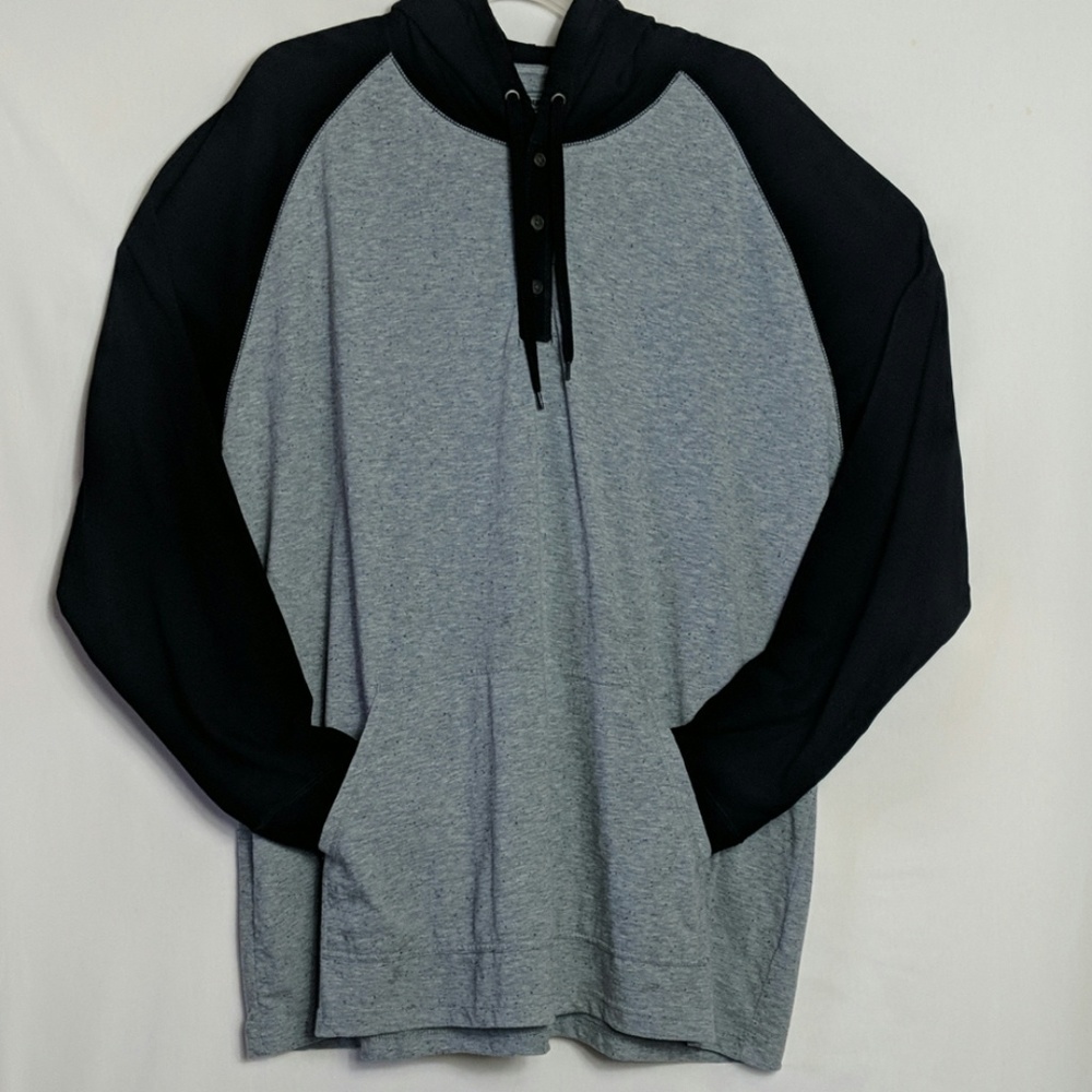 Foundry hooded long sleeve Henley pullover    3XLT